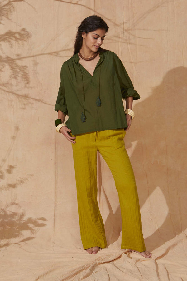 BLOUSE VENACO MARAVOILE - OLIVE GREEN