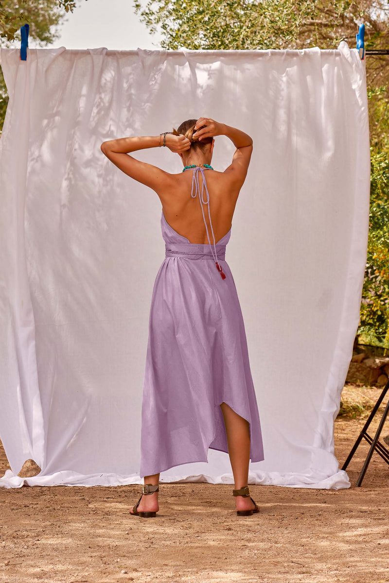 ROBE IVINA COTON - MAUVE MIST