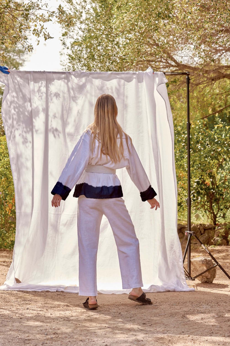 PANTALON JACKY COTON LIN - WHITE