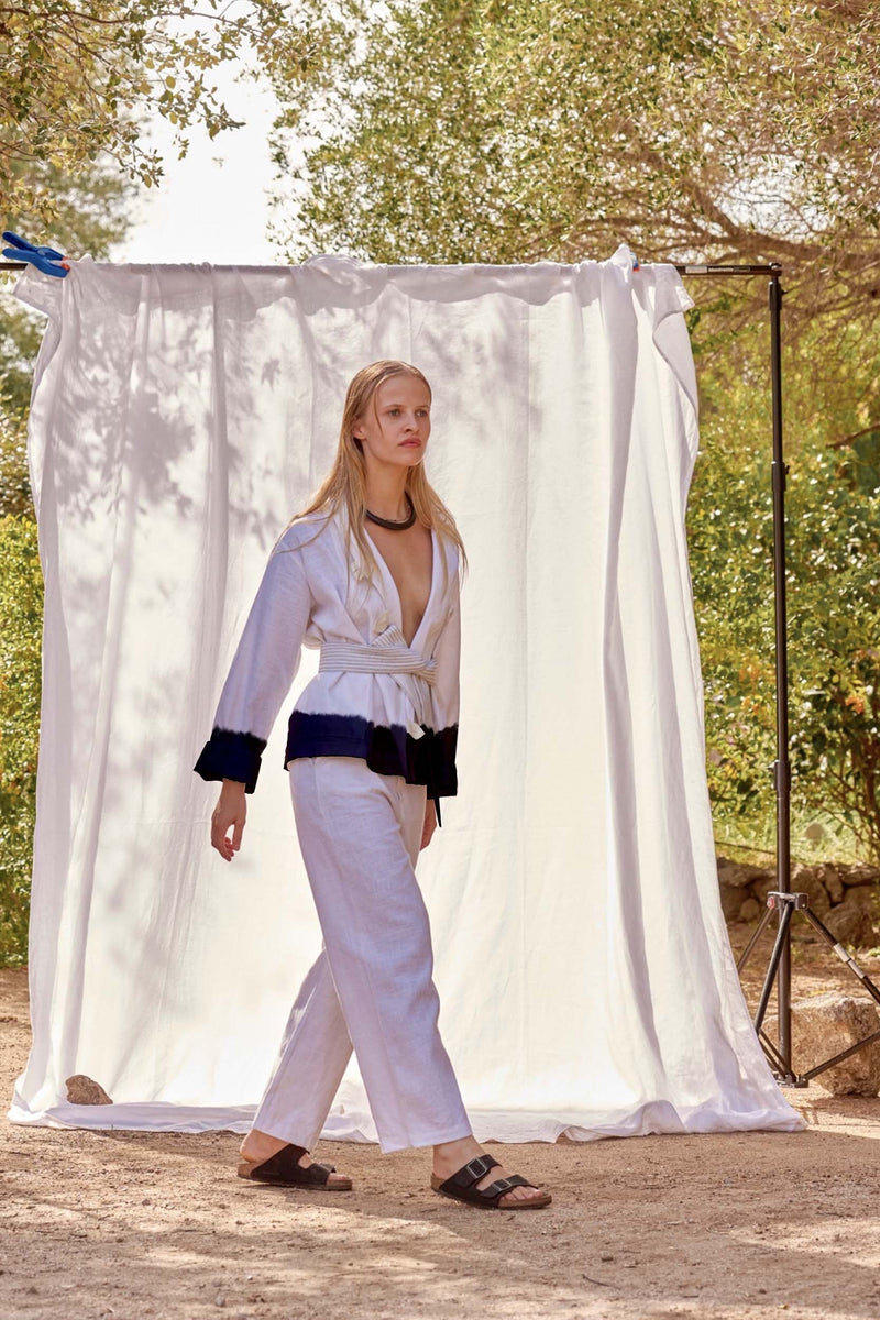 PANTALON JACKY COTON LIN - WHITE