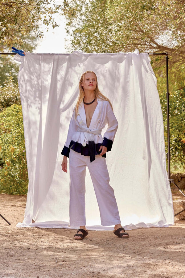 PANTALON JACKY COTON LIN - WHITE