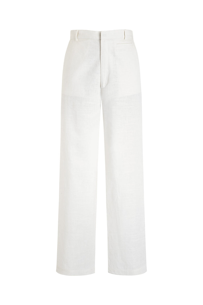 PANTALON JACKY COTON LIN - WHITE