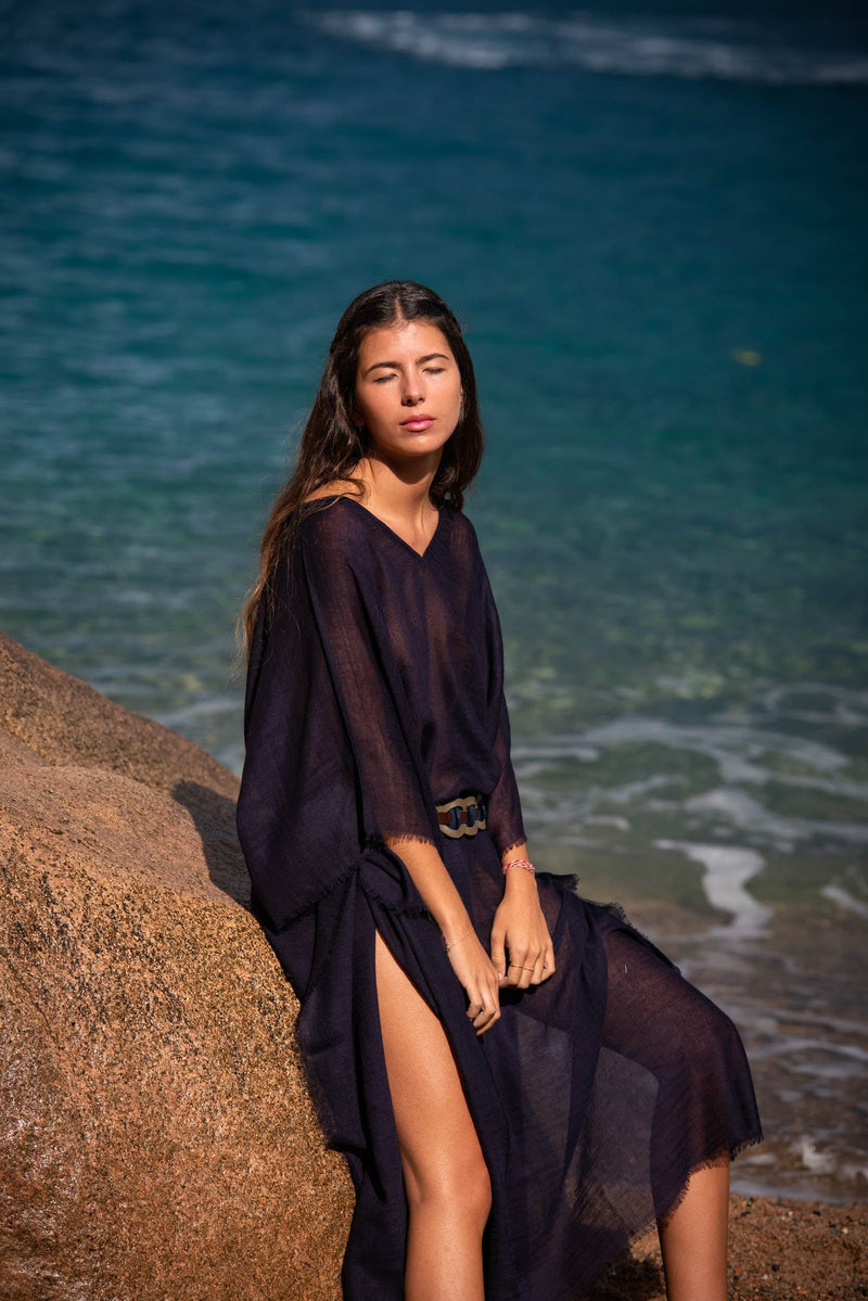 PONCHO LONG RAFAELE ETAMINE DE LAINE - INK