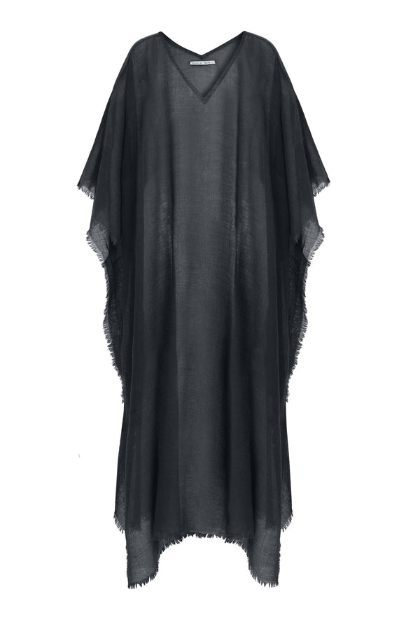 PONCHO LONG RAFAELE ETAMINE DE LAINE - ARDOISE