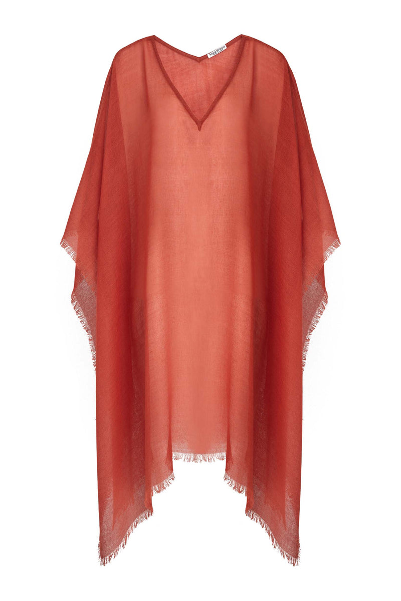 PONCHO COURT RAFAELE ETAMINE DE LAINE - EPICE