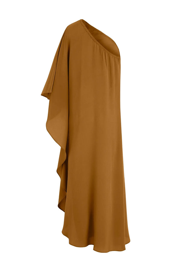 ROBE EN SOIE GALICE - AMBER GREEN
