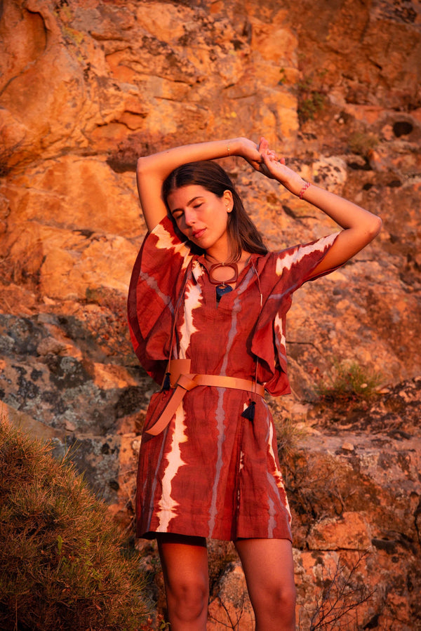 ROBE KLARISSE IMPRIME TIE & DYE - POTTER CLAY