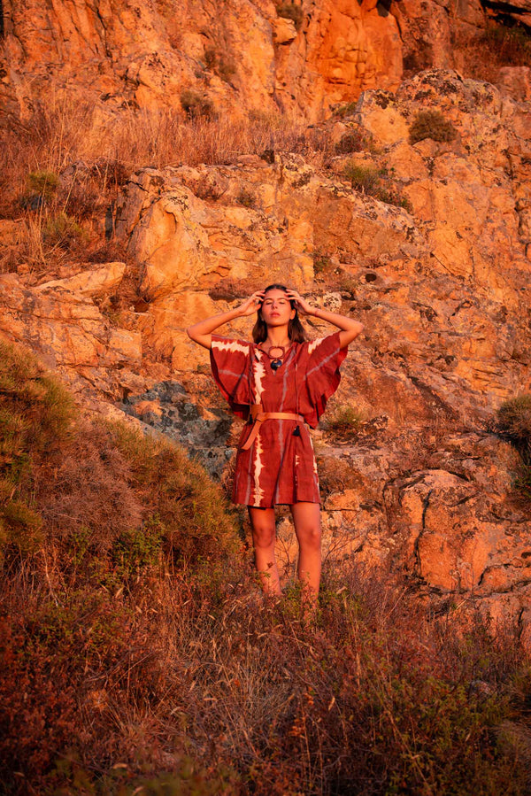 ROBE KLARISSE IMPRIME TIE & DYE - POTTER CLAY