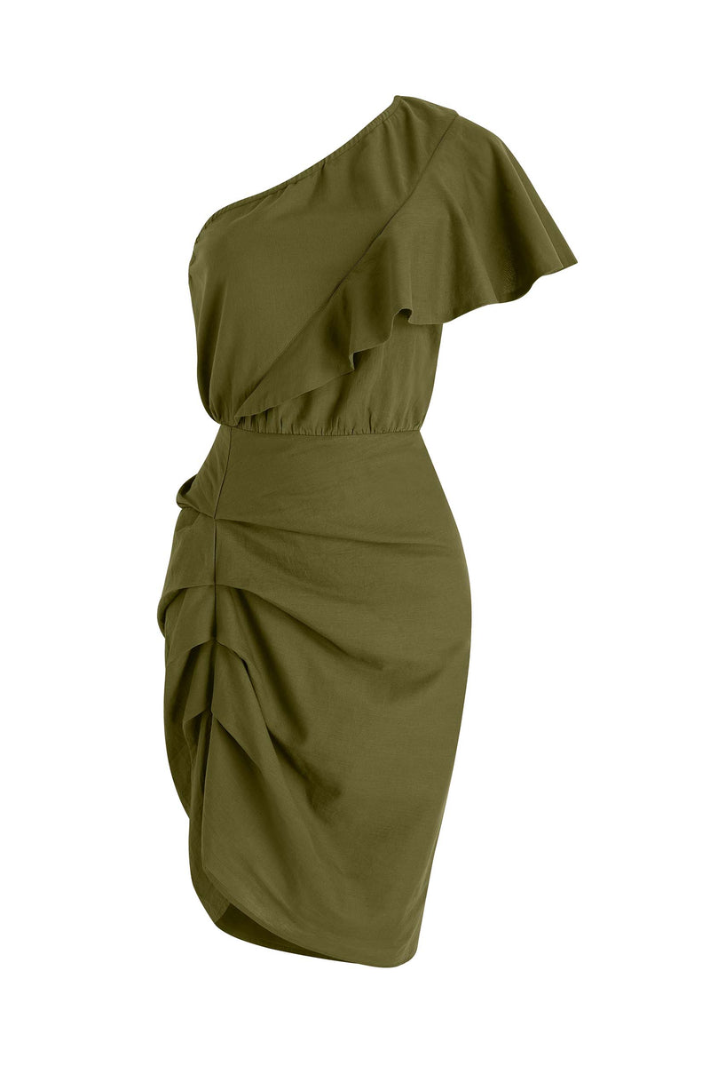 ROBE GALIENE - OLIVE GREEN