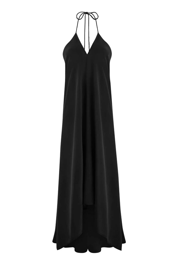 ROBE IVINA SOIE - BLACK