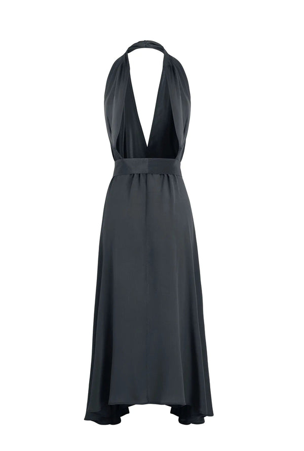 ROBE TAMARA SOIE - ARDOISE