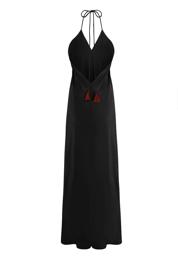 ROBE IVINA SOIE - BLACK