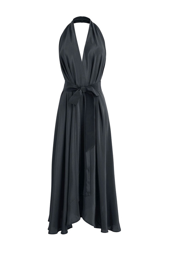 ROBE TAMARA SOIE - ARDOISE