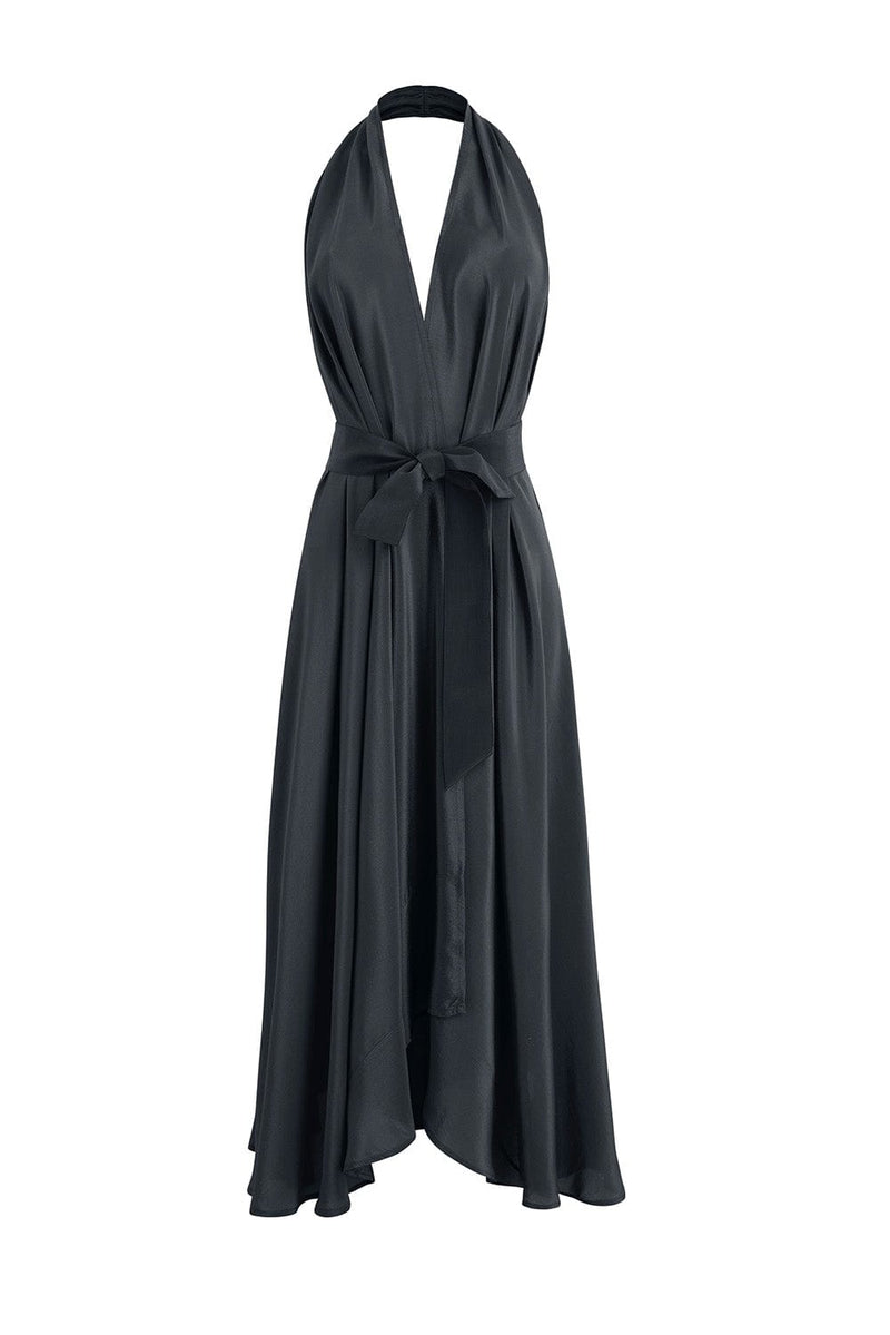 ROBE TAMARA SOIE - ARDOISE