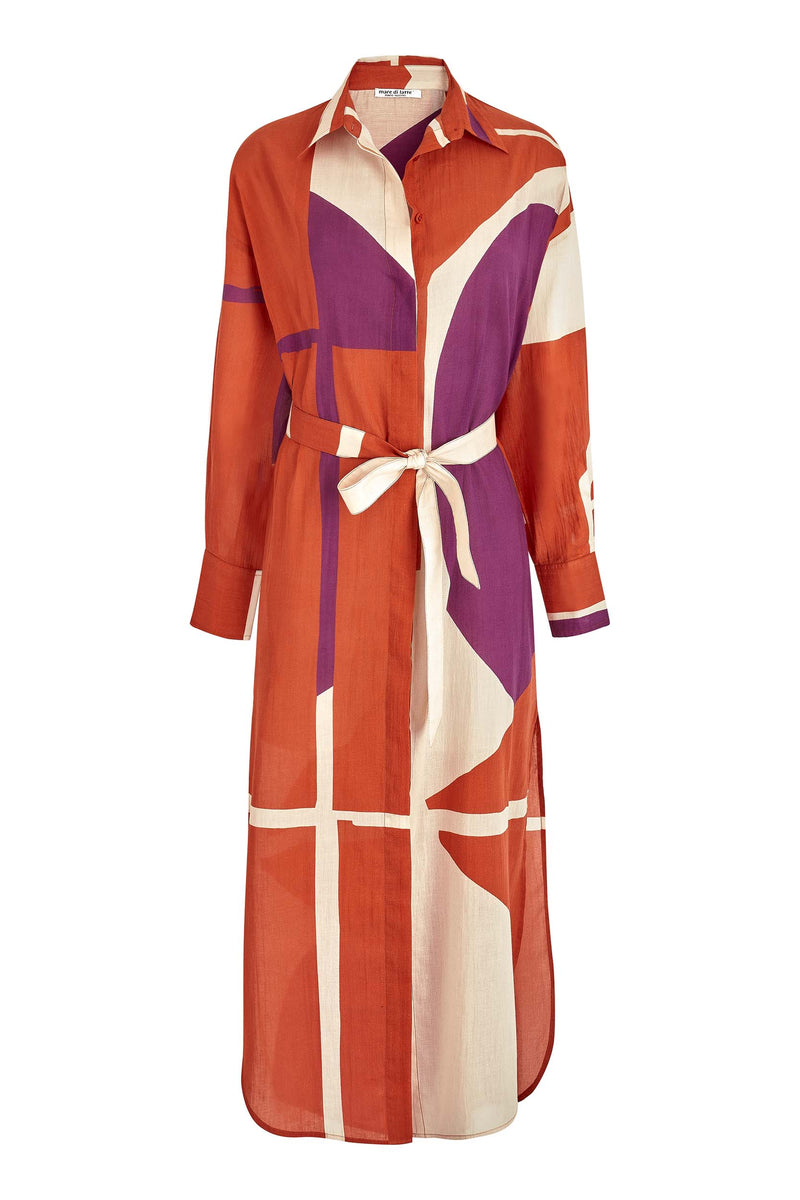 ROBE FLORE IMPRIME SUNSET - PLUM