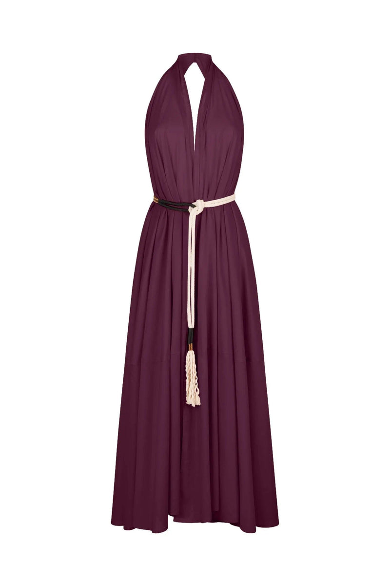 ROBE PARÉO MALIN LONG ACACIA - DARK PURPLE