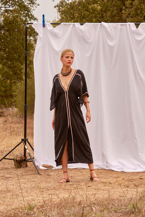 ROBE SOUANE CROQUET - BLACK
