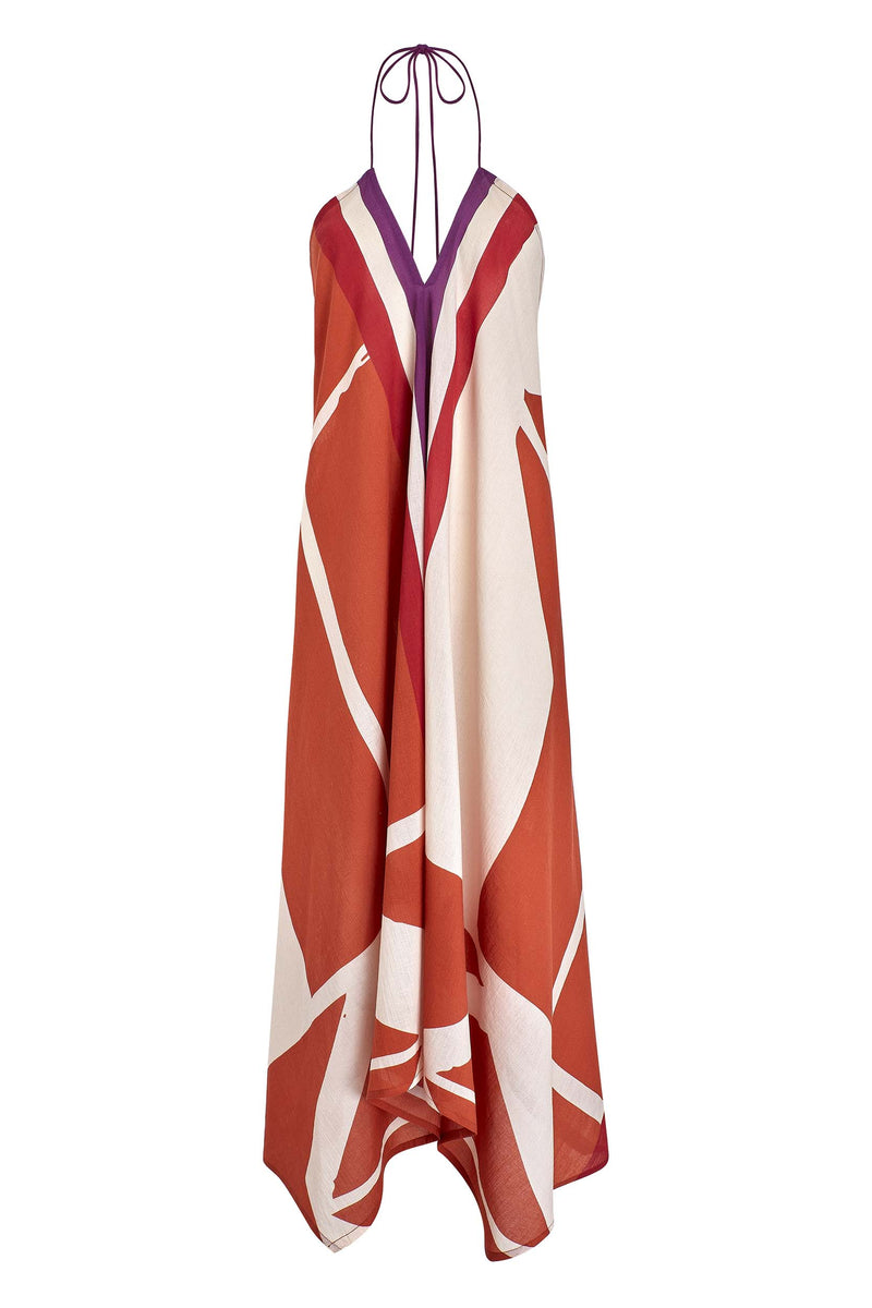 ROBE IVINA IMPRIME SUNSET - PLUM