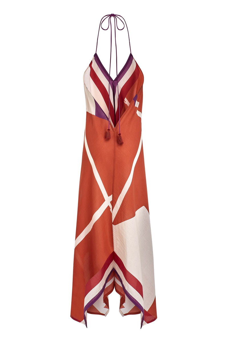 ROBE IVINA IMPRIME SUNSET - PLUM