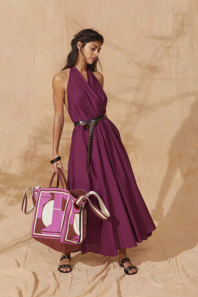 ROBE PARÉO MALIN LONG ACACIA - DARK PURPLE