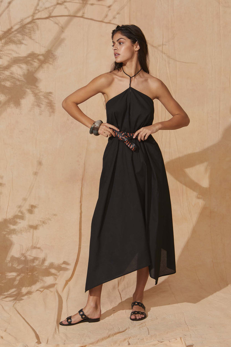 ROBE IVINA COTON - BLACK