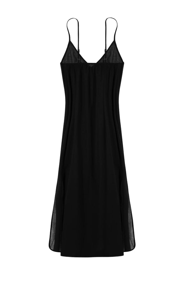 FOND DE ROBE LONG - BLACK