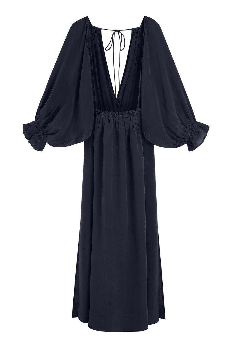 JANE SILK DRESS - INK