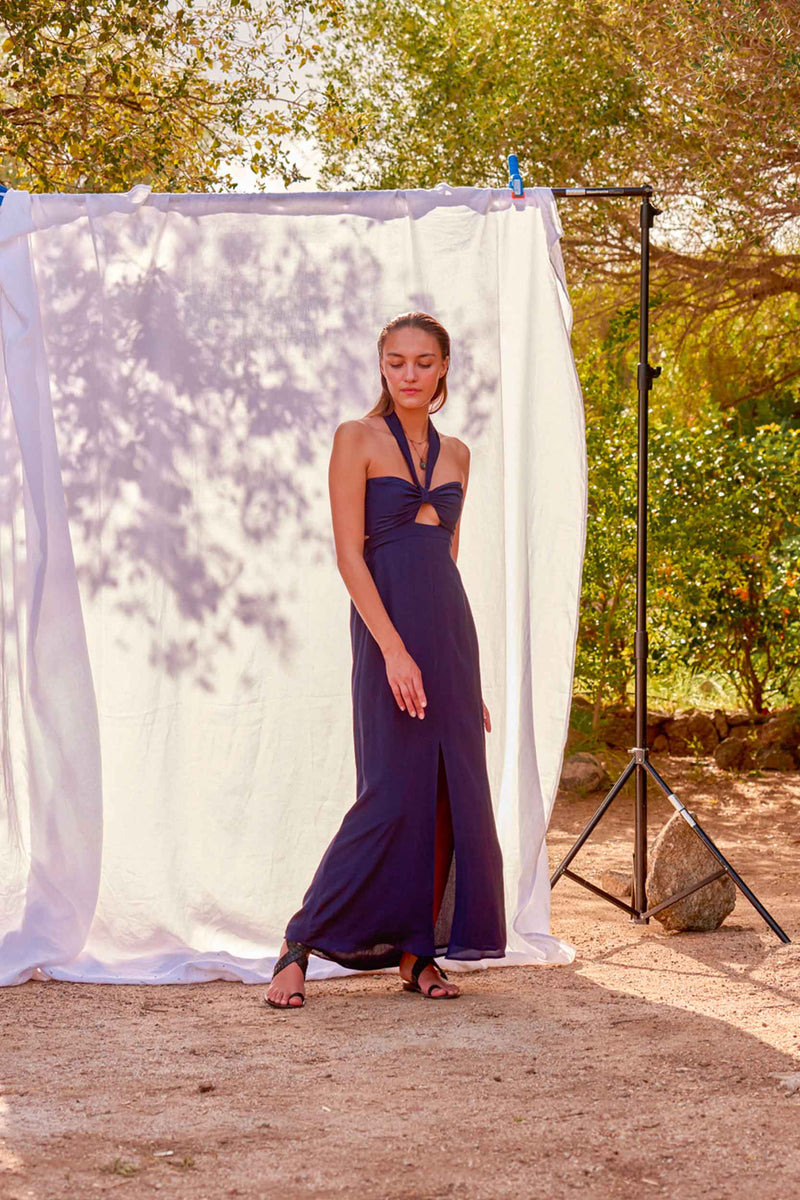 ROBE CLEMENCE SOIE - INK
