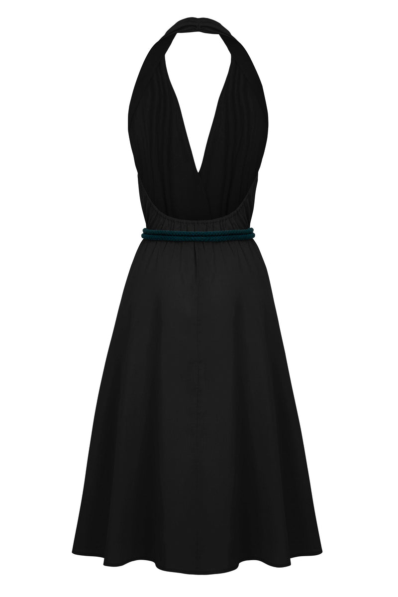 ROBE PARÉO MALIN MI-LONG ALINE - BLACK