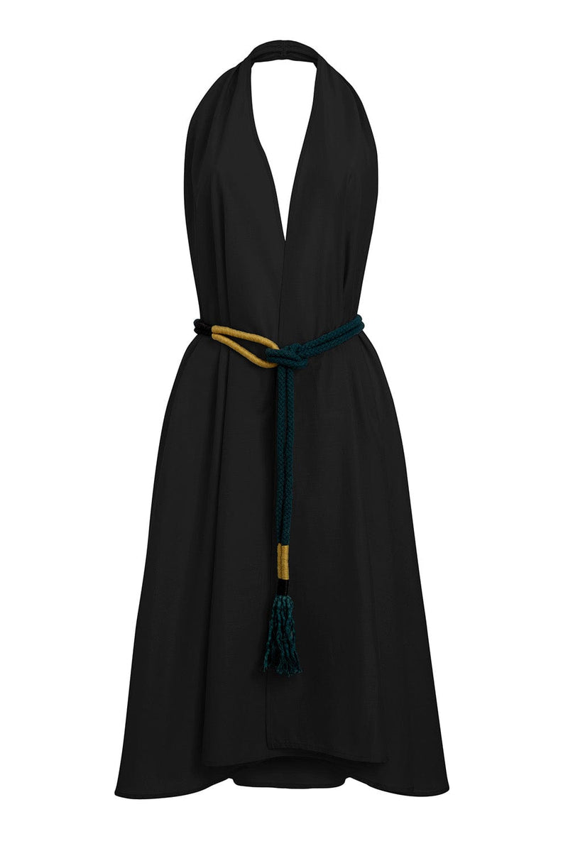 ROBE PARÉO MALIN MI-LONG ALINE - BLACK