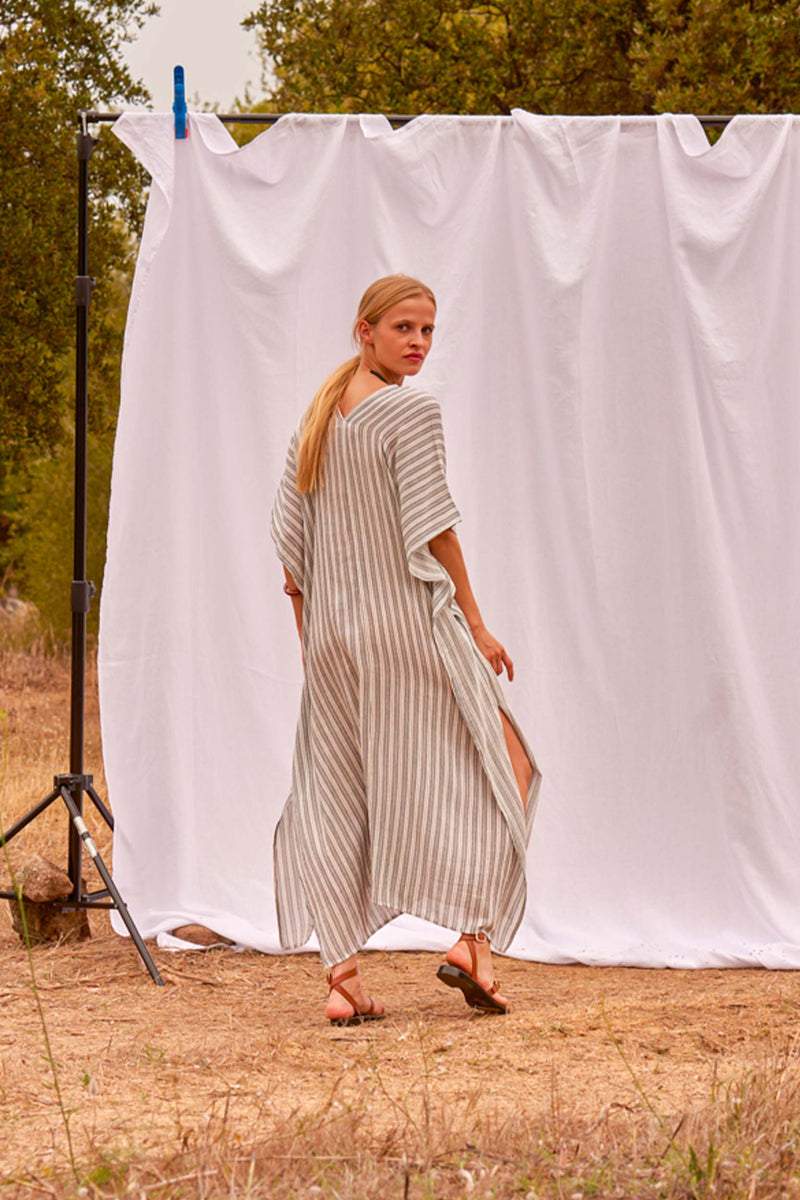 PONCHO LONG RAFAEL TISSAGE FORMENTERA - WHITE