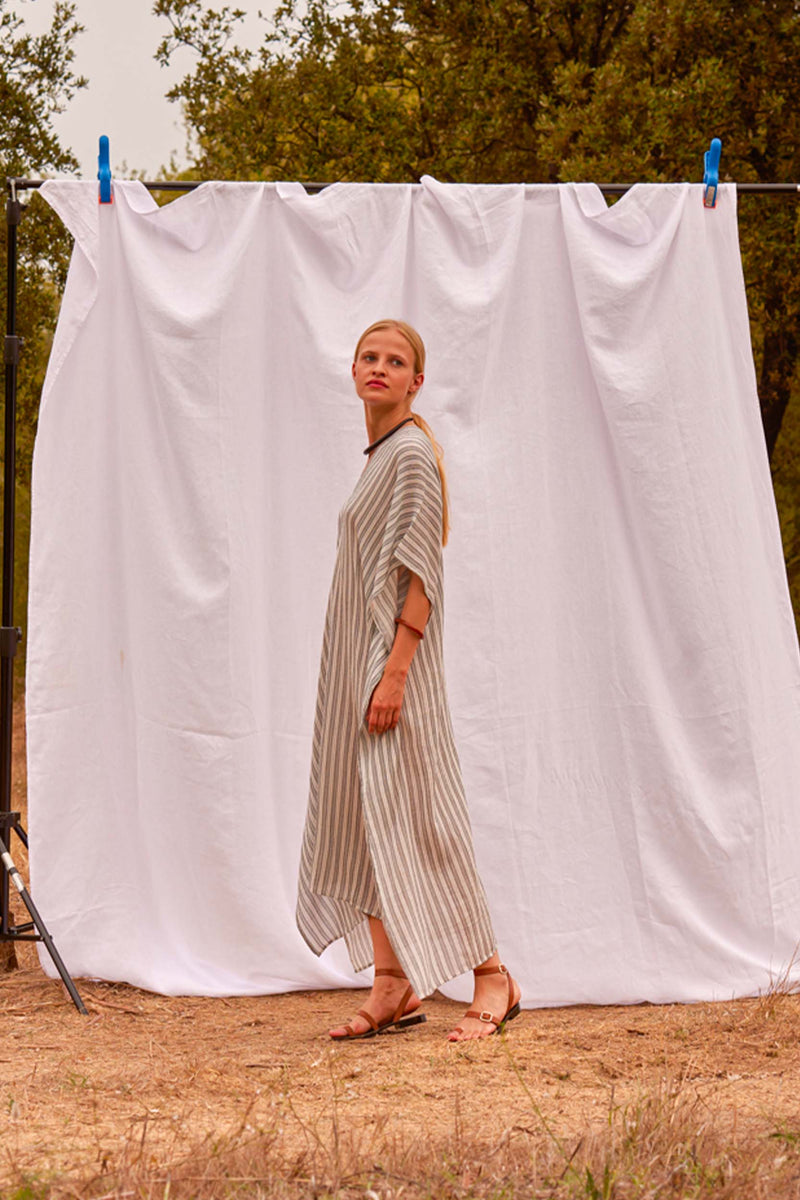 PONCHO LONG RAFAEL TISSAGE FORMENTERA - WHITE
