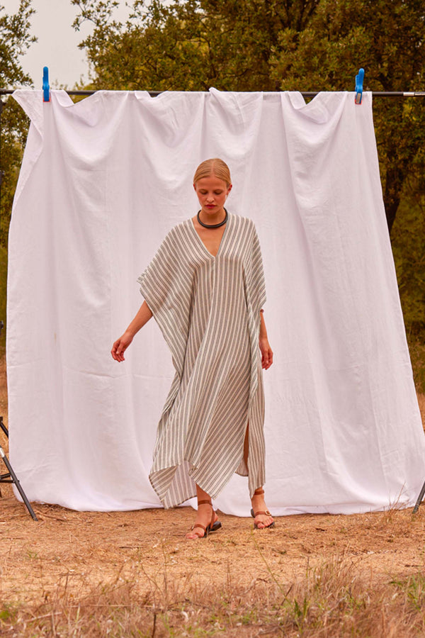 PONCHO LONG RAFAEL TISSAGE FORMENTERA - WHITE