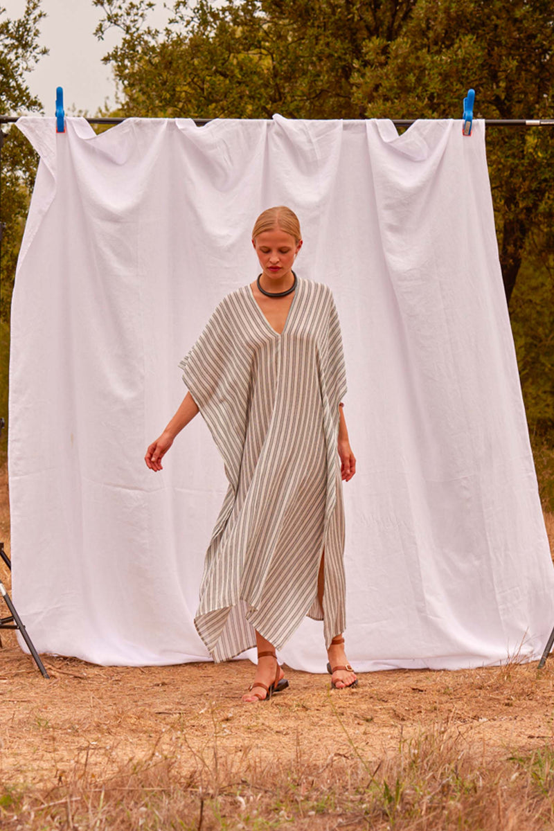 PONCHO LONG RAFAEL TISSAGE FORMENTERA - WHITE