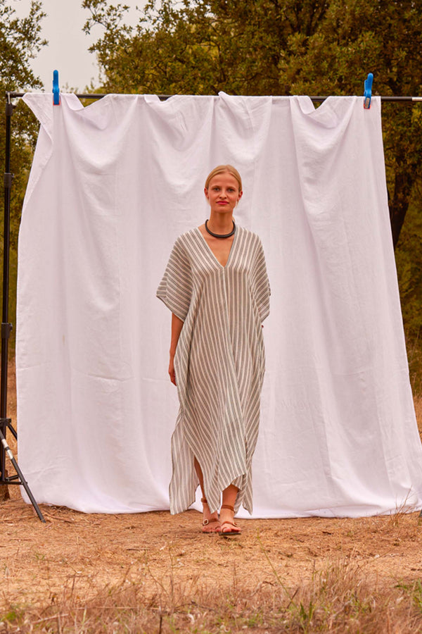 PONCHO LONG RAFAEL TISSAGE FORMENTERA - WHITE