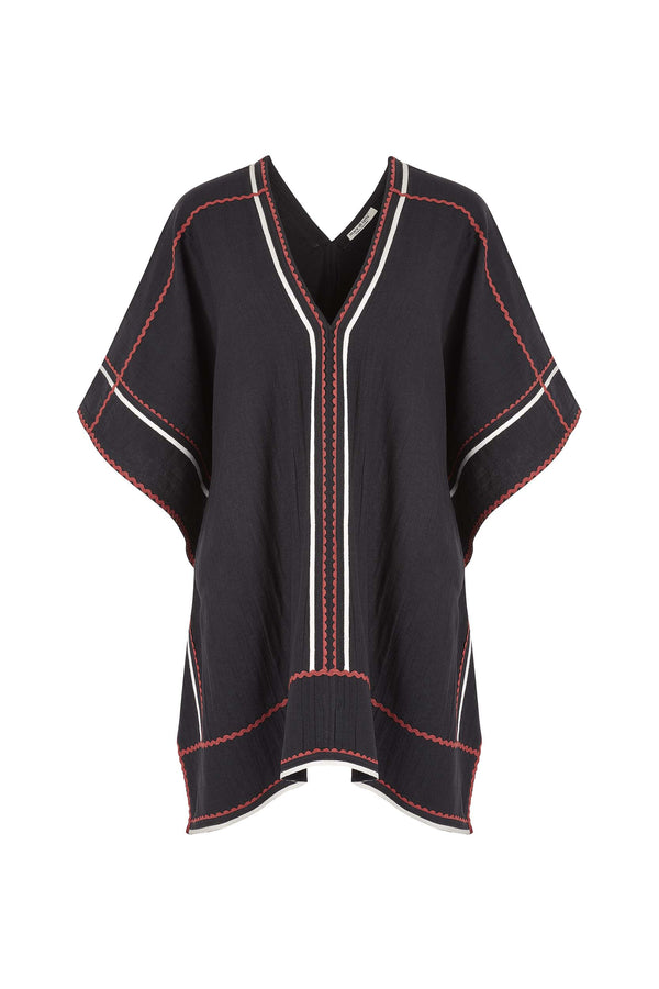 ROBE SOPHIA CROQUET - BLACK