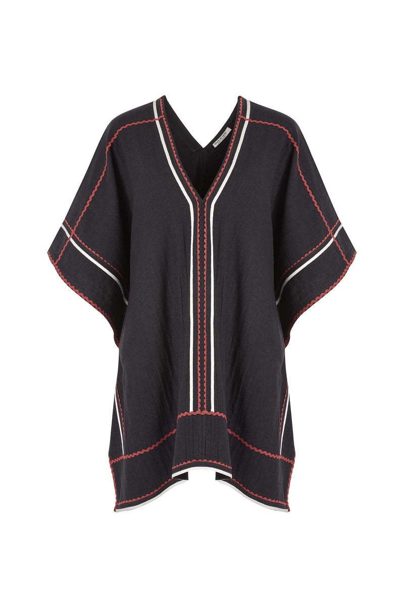 ROBE SOPHIA CROQUET - BLACK