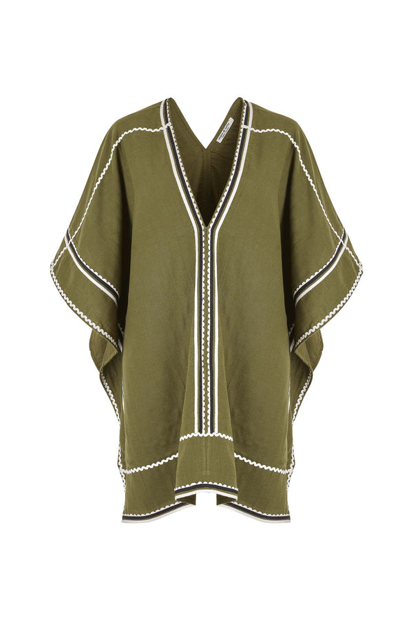 ROBE SOPHIA CROQUET - OLIVE GREEN