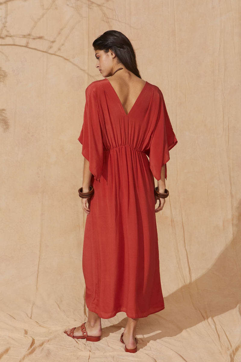 ROBE SOUANE SOIE - CALAROSSA