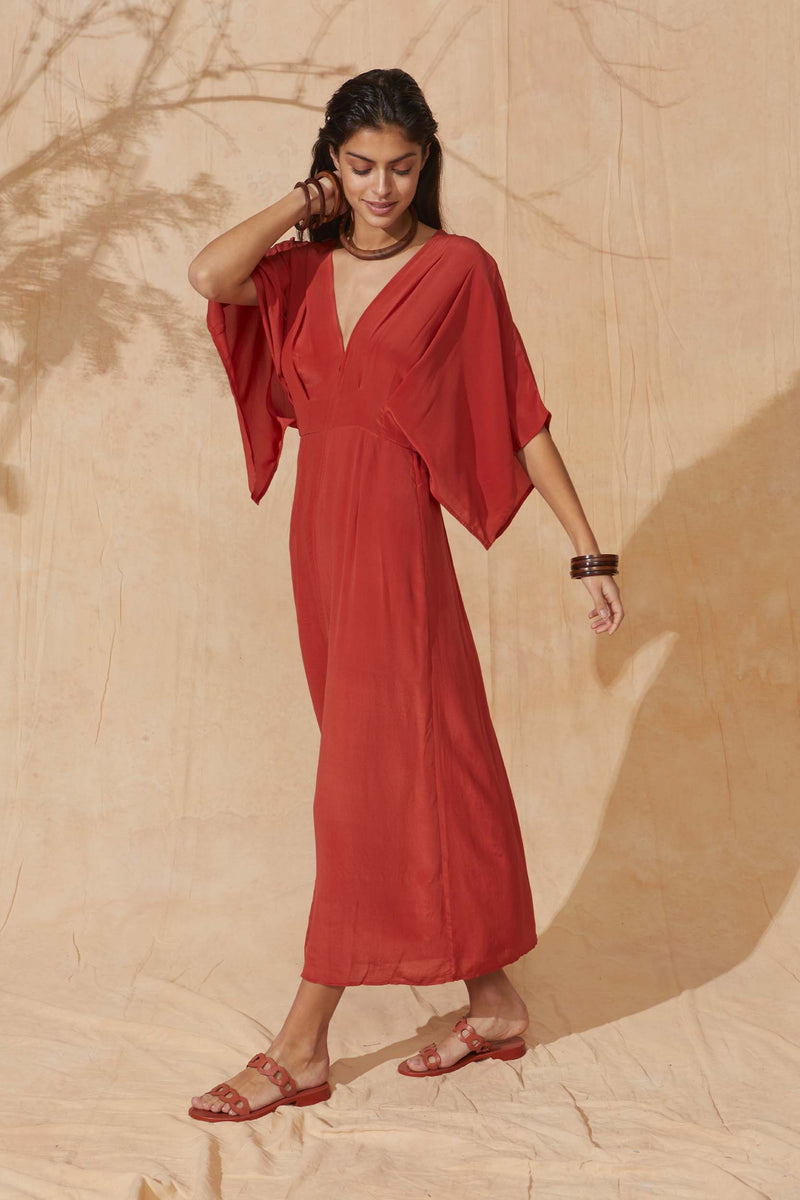 ROBE SOUANE SOIE - CALAROSSA