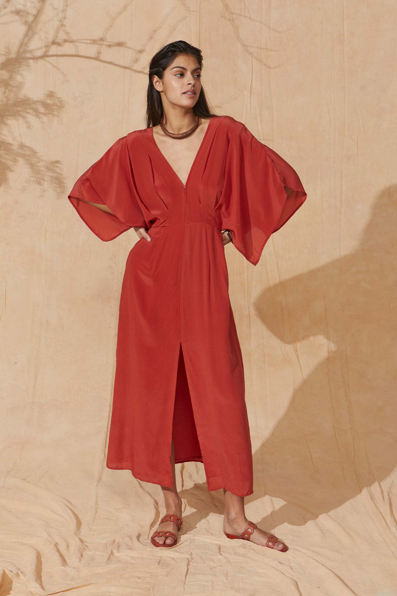 ROBE SOUANE SOIE - CALAROSSA