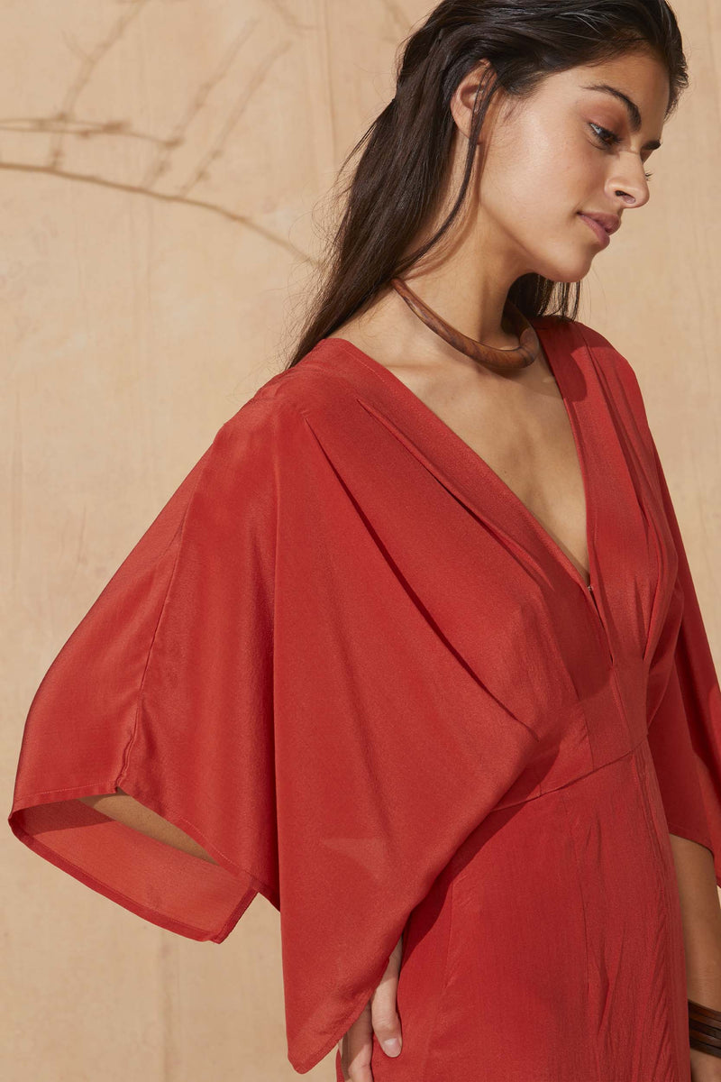 ROBE SOUANE SOIE - CALAROSSA