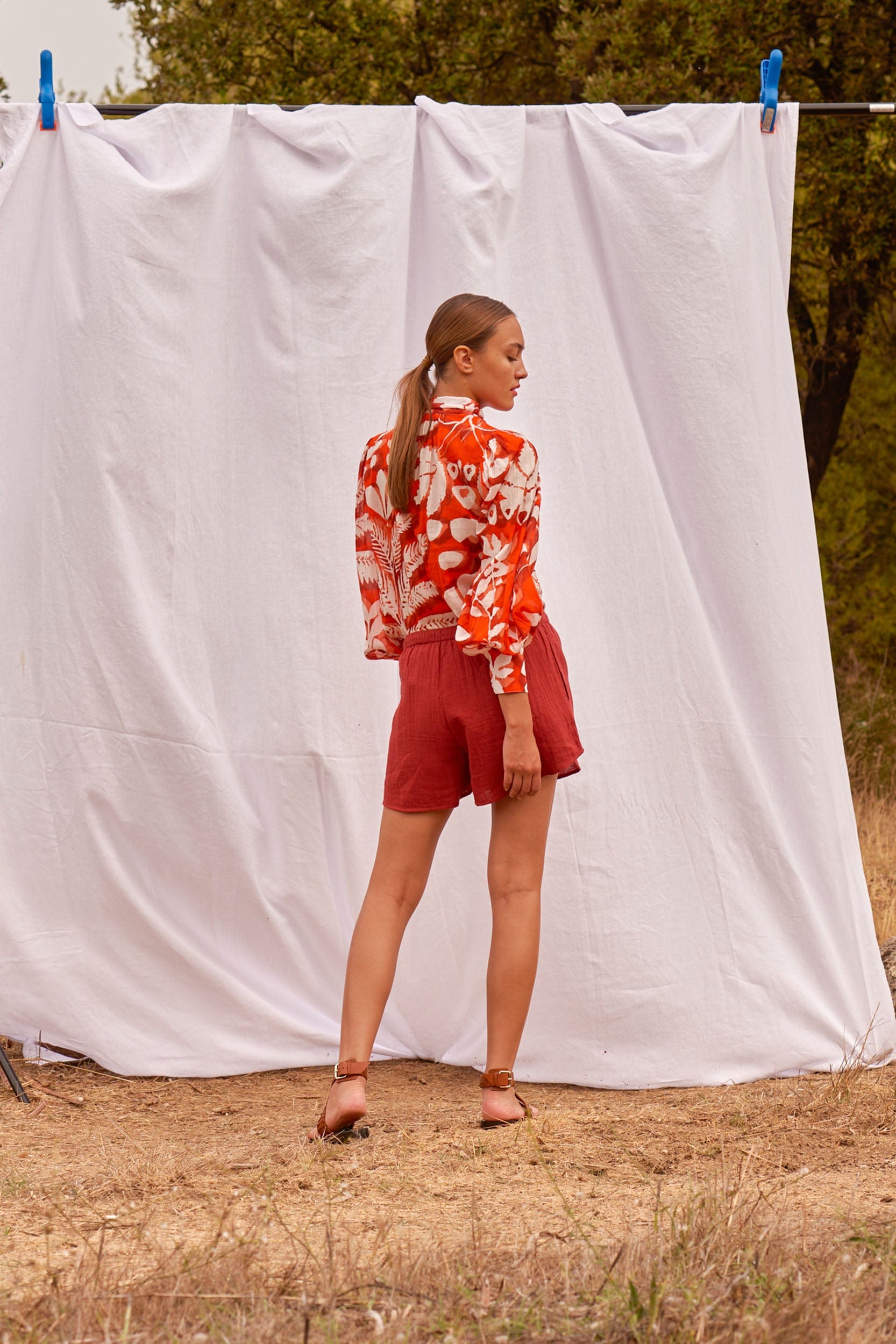 SHORT LILOU - REDWOOD