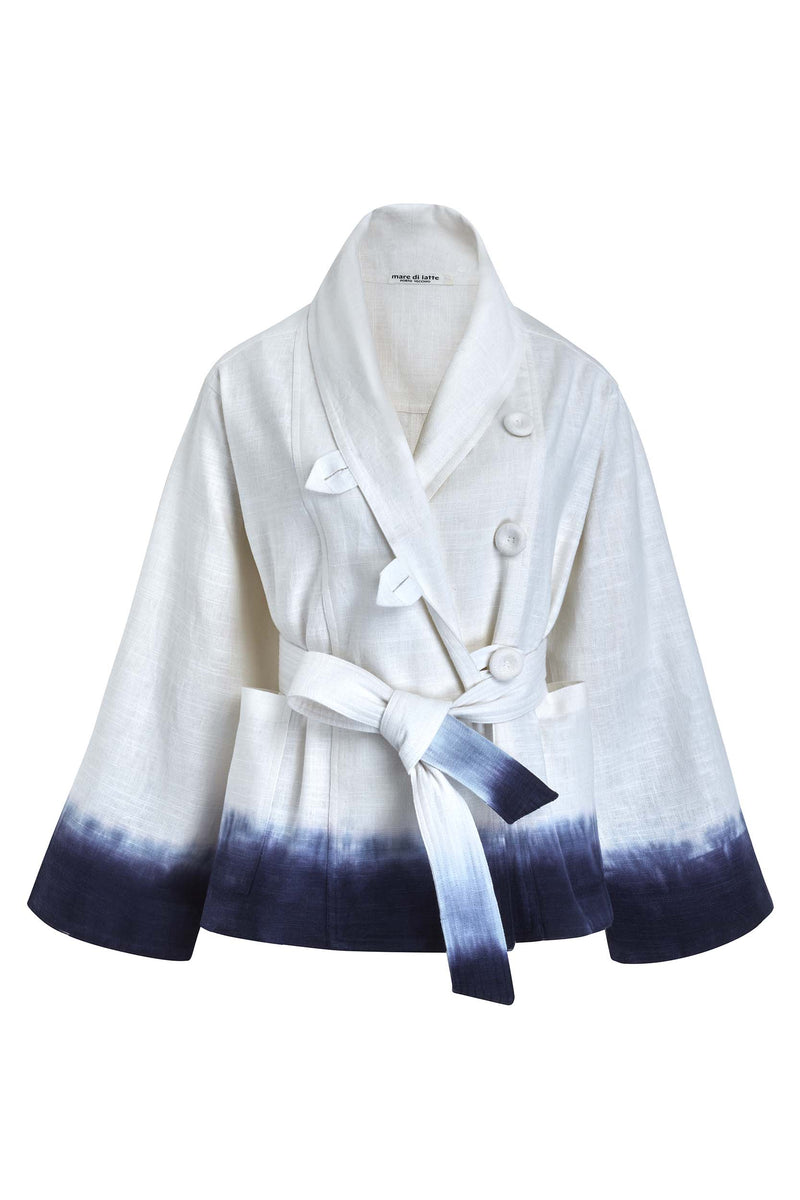 VESTE LAURENE COTON LIN - WHITE